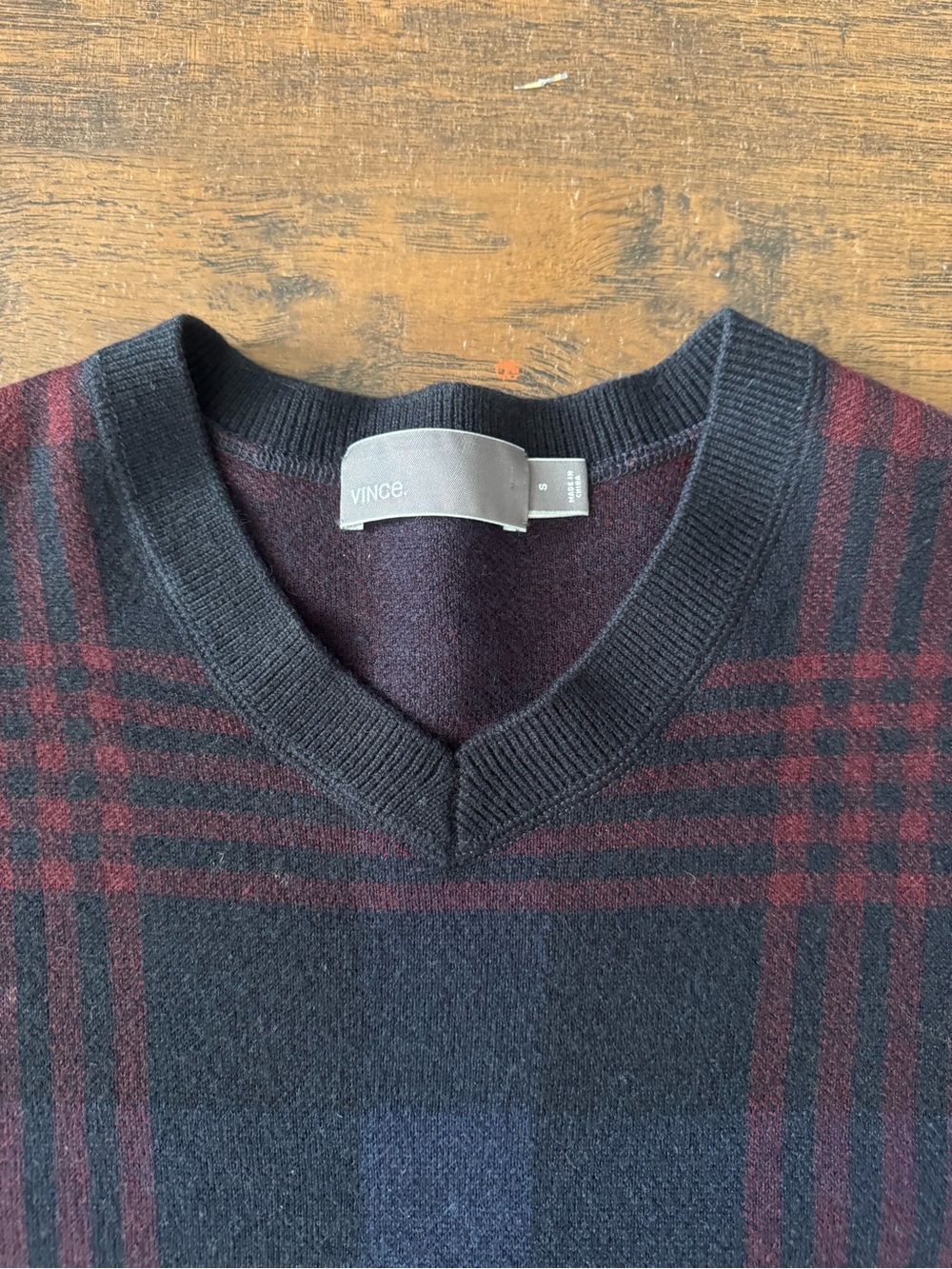 Vince Wool Cashmere Blend V Neck Sweater